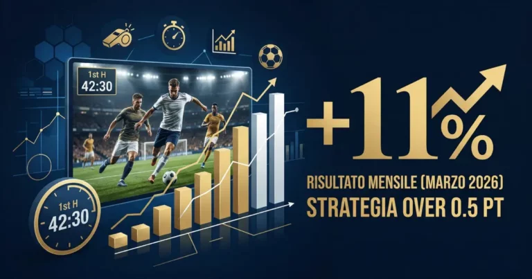 Performance strategia Over 0.5 Primo tempo di Marzo Totalscommesse VIP